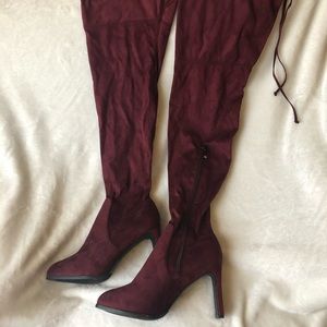 Knee high Wine boots